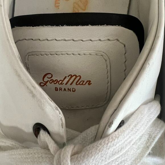 Good Man Brand Sneaker Shoes Mens 13 White Leather Casual Walking Low Italy